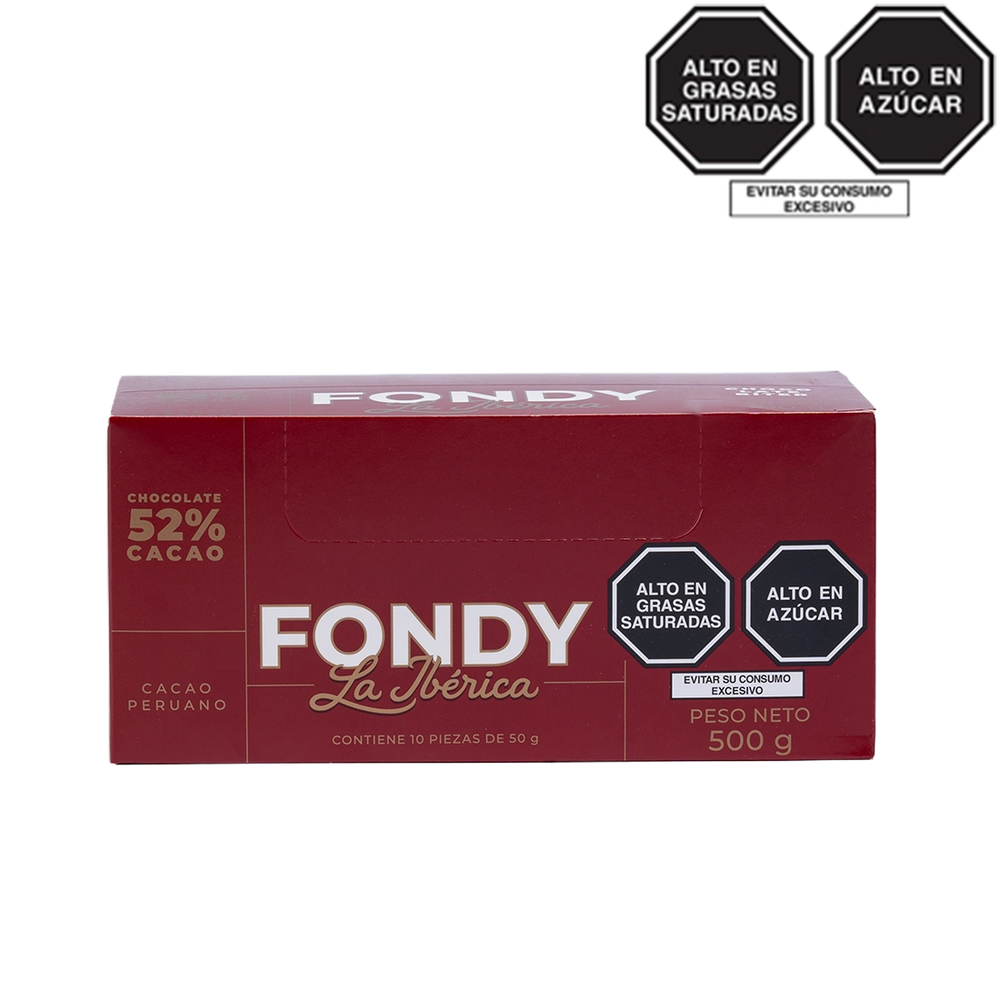 Barra Fondy La Ibérica x 50 g x 10 pzs