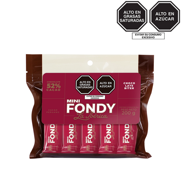Barra mini Fondy La Ibérica x 20 g x 10 pzs
