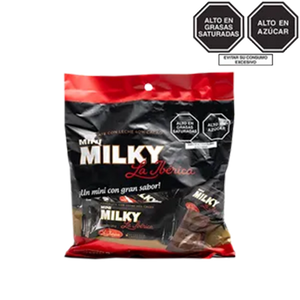 Barra mini Milky La Ibérica x 20 g x 10 pzs