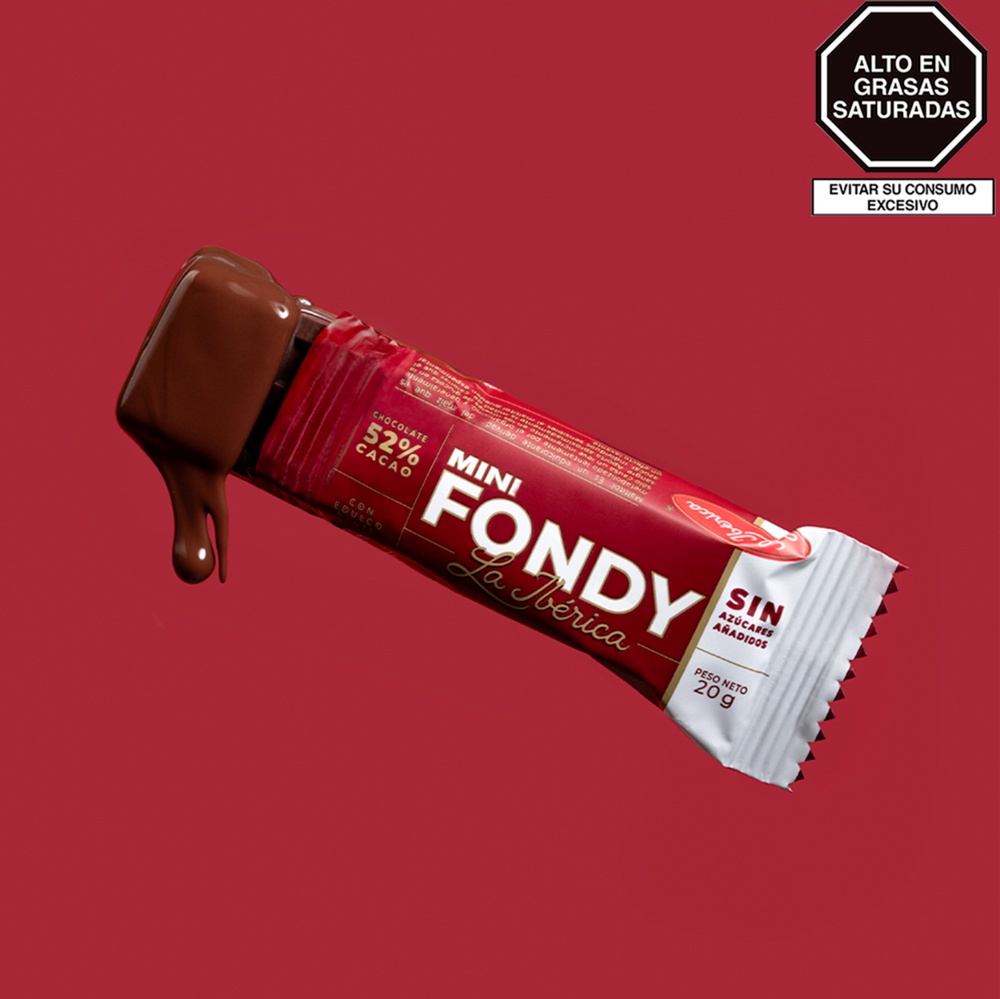 Barra mini Fondy La ibérica x 20 g x 10 pzs Sin Azúcares Añadidos