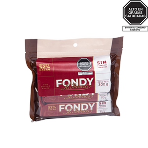 Barra Fondy La Ibérica Sin Azúcares Añadidos x 50 g x 6 pzs