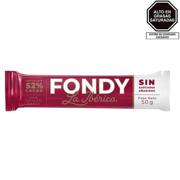 Barra Fondy La Ibérica Sin Azúcares Añadidos x 50 g