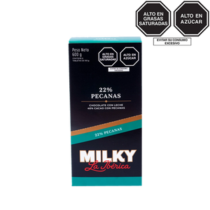 Tableta Milky La Ibérica pecanas x 100 g x 6 pzs