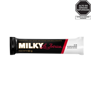 Barra Milky La Ibérica Sin Azúcares Añadidos x 50 g
