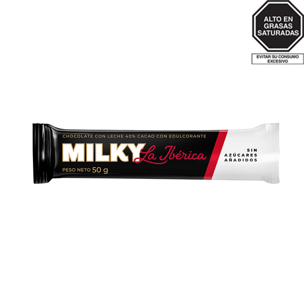 Barra Milky La Ibérica Sin Azúcares Añadidos x 50 g