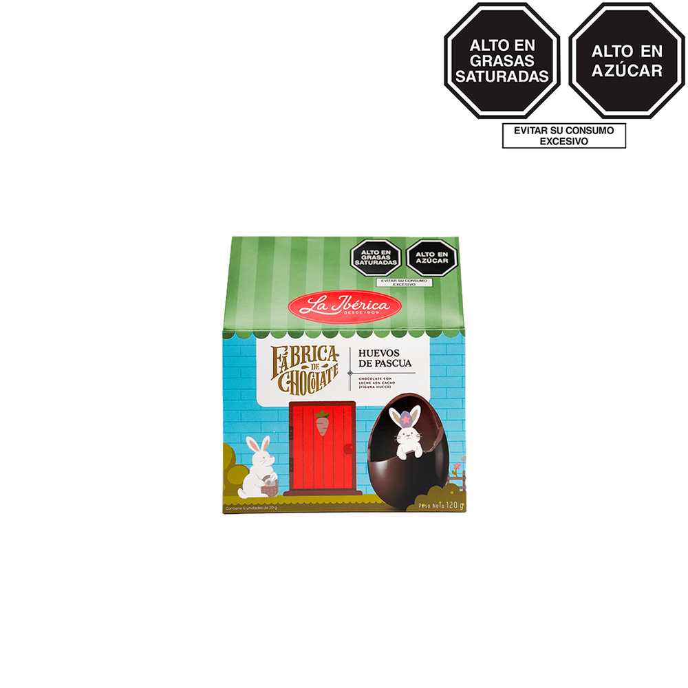 Huevo de pascua de chocolate con leche 20 g X 6 pzs