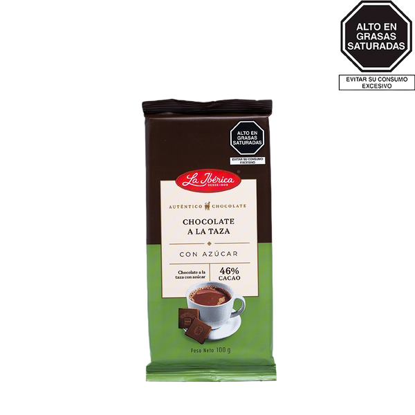 Chocolate a la taza con azúcar 46% cacao x 100 g