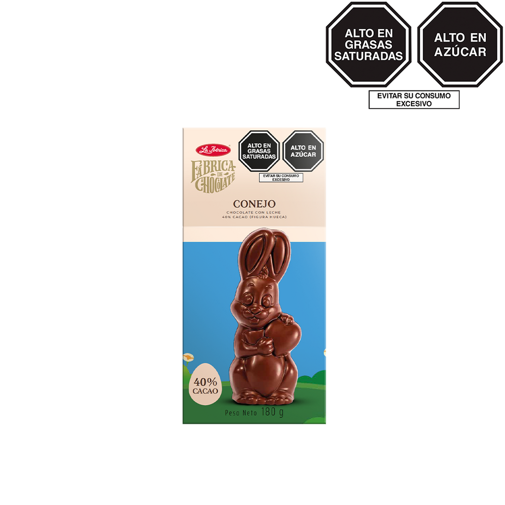 Conejo de chocolate con leche x 180 g