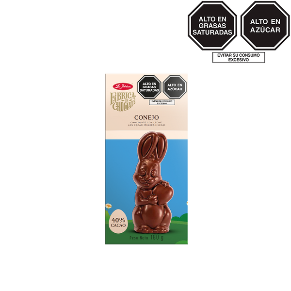 Conejo de chocolate con leche x 180 g