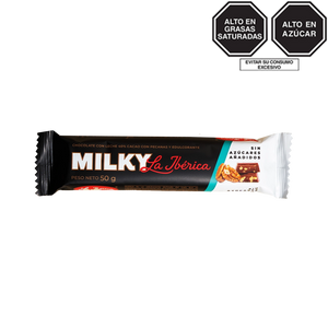 Barra Milky La Ibérica con Pecanas Sin Azúcares Añadidos 50g