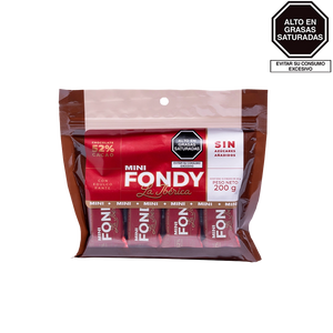 Barra mini Fondy La ibérica x 20 g x 10 pzs Sin Azúcares Añadidos
